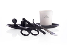 Load image into Gallery viewer, Candle Care Kit Tray Holding Candle Wick Dipper Wick Snuffer and Wick Trimmer
