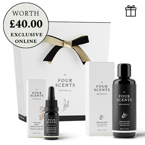 Winter Rest 10ml Essential Oil Blend with 50ml Organic Argan Oil in Pretty Gift Box to Create Your Own Facial Oil to Help Balance Skin Texture