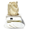 Cotton Terry Spa Headband With 2 8cm Bamboo Terry Cleansing pads 2 8cm Bamboo Knitted Cleansing Pads in a Cotton Mesh Drawstring Bag