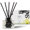 Spring Vitality 165ml Large Diffuser with Five Black Bamboo Reeds and Clear Glass Jar in Pretty Box
