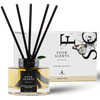 Summer Radiance 165ml Large Diffuser with Five Black Bamboo Reeds and Clear Glass Jar in Pretty Box