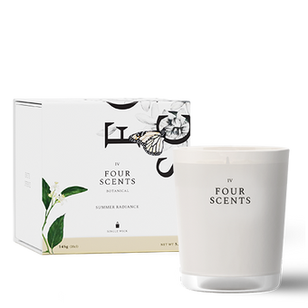 Summer Radiance 20cl 200g 1 wick Soy Wax Candle Square in Pretty Box
