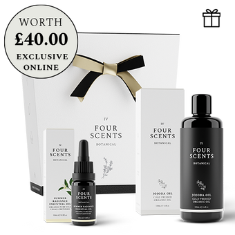 Summer Radiance Essential Oil 10ml Blend with 100ml Organic Jojoba Oil in Pretty Gift Box to Create Your Own Massage Oil to Help Ease Digestive Cramps