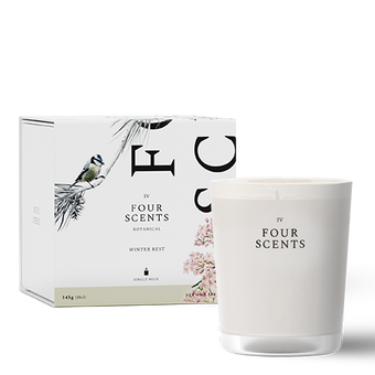 Winter Rest 20cl 200g 1 wick Soy Wax Candle Square in Pretty Box