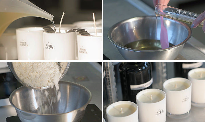 Four Stages of Candle Making